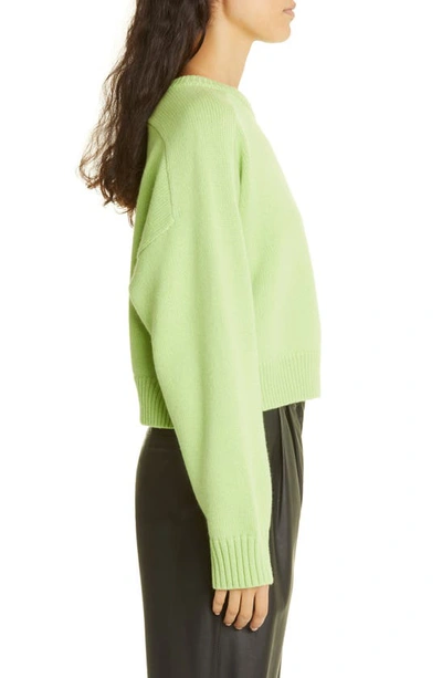 Shop Loulou Studio Bruzzi Oversize Wool & Cashmere Sweater In Apple