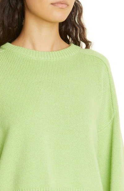 Shop Loulou Studio Bruzzi Oversize Wool & Cashmere Sweater In Apple