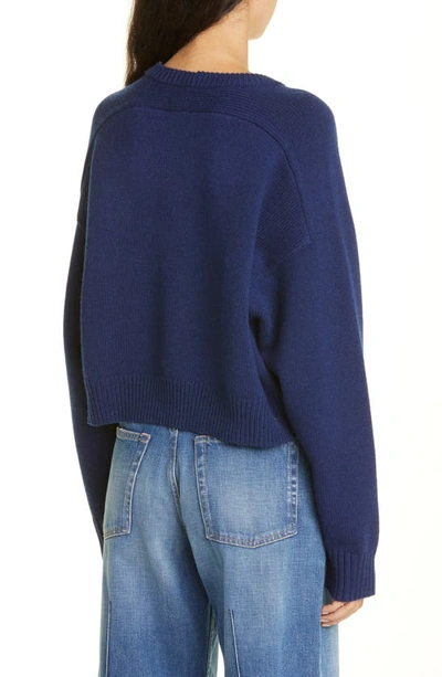 Shop Loulou Studio Bruzzi Oversize Wool & Cashmere Sweater In Navy