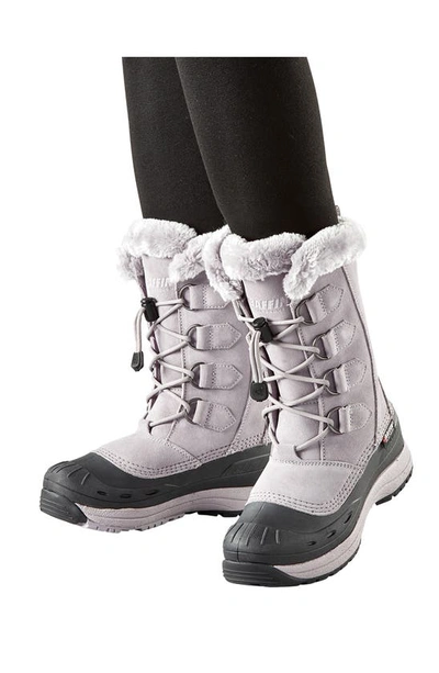 Baffin Chloe Waterproof Winter Boot With Faux Fur Trim In Coastal Grey