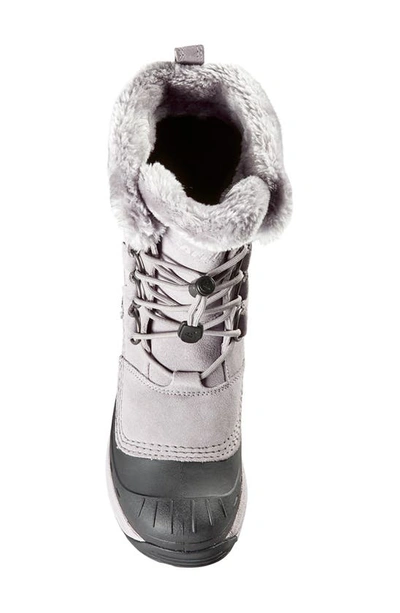 Baffin Chloe Waterproof Winter Boot With Faux Fur Trim In Coastal Grey