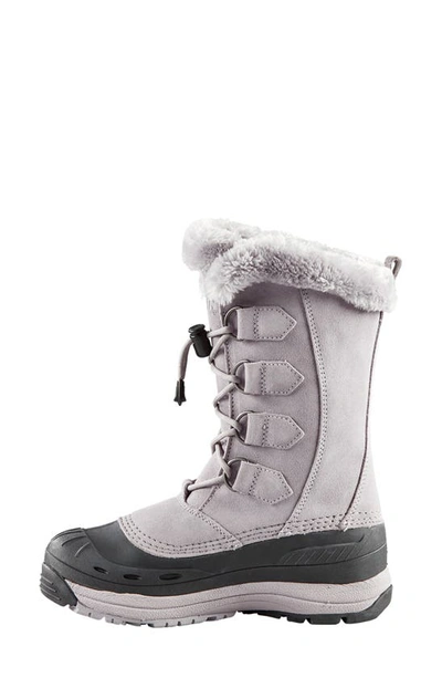 Baffin Chloe Waterproof Winter Boot With Faux Fur Trim In Coastal Grey