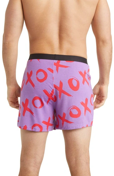 Shop Meundies Knit Boxers In Xoxo