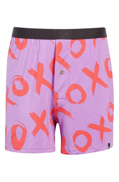 Shop Meundies Knit Boxers In Xoxo