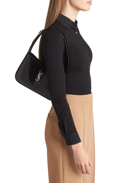 Saint Laurent Le 5 A 7 Mini Patent Leather Shoulder Bag In Black