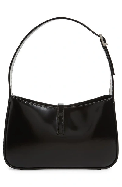 Saint Laurent Le 5 A 7 Mini Patent Leather Shoulder Bag In Black