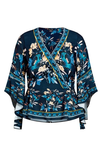 CITY CHIC NOVA SCARF FAUX WRAP TOP 