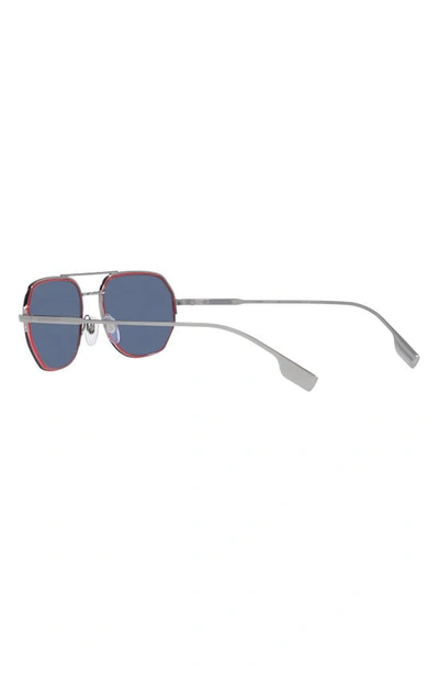 Shop Burberry 57mm Aviator Sunglasses In Gunmetal