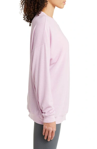 Shop Alo Yoga Soho Pullover In Sugarplum Pink