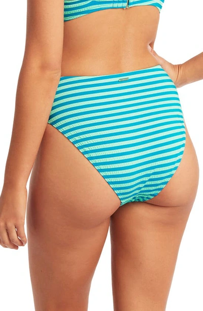 Shop Sea Level Capri Retro High Waist Bikini Bottoms In Aqua