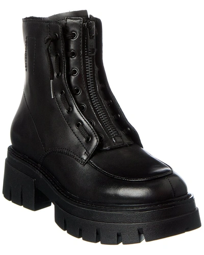 Shop Ash Lynne Leather Boot In Black