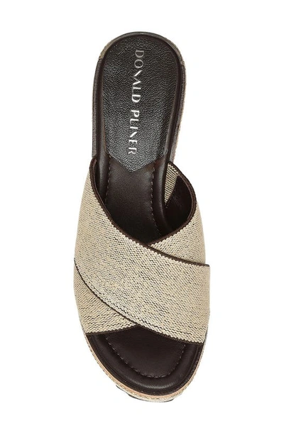 Shop Donald Pliner Ideal Platform Wedge Sandal In Dark Brown
