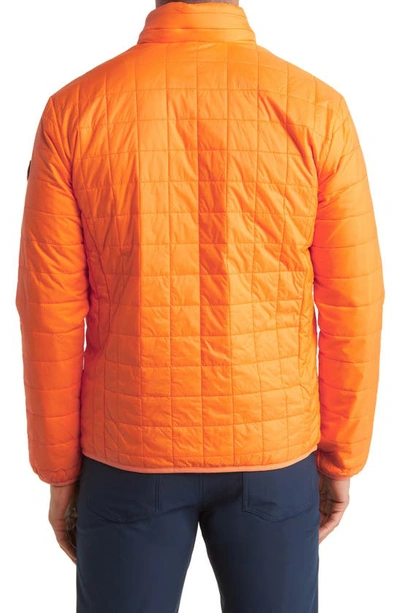 Cutter & Buck Rainier Primaloft Mens Eco Insulated Full Zip Puffer Jacket In Orange