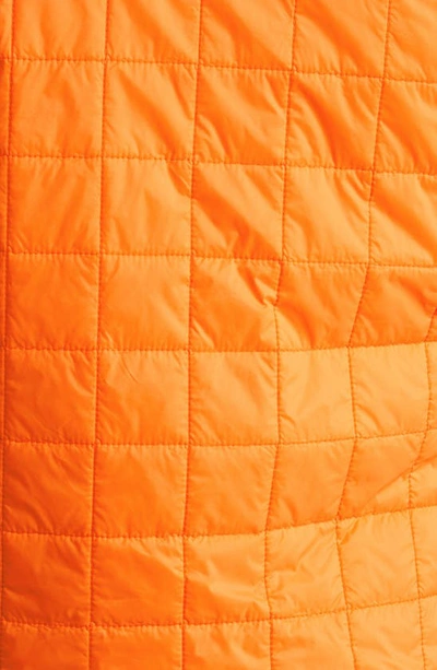 Cutter & Buck Rainier Primaloft Mens Eco Insulated Full Zip Puffer Jacket In Orange
