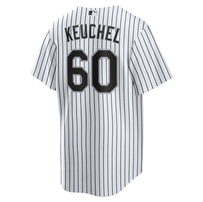 NIKE NIKE DALLAS KEUCHEL WHITE/BLACK CHICAGO WHITE SOX HOME REPLICA PLAYER JERSEY T770-RXWH-RX7-K60