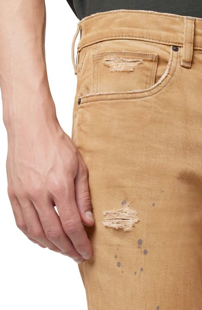 Shop Hudson Zack Paint Splatter Ripped Skinny Jeans In Stained Rust