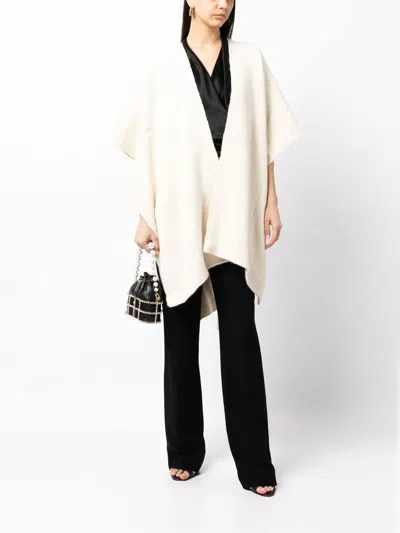 Voz Open Front Poncho In Neutrals