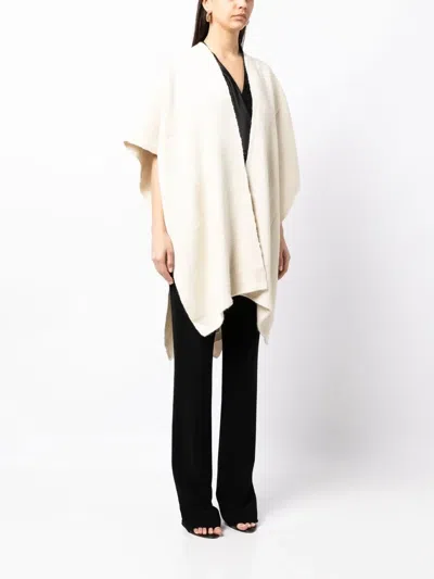 Voz Open Front Poncho In Neutrals