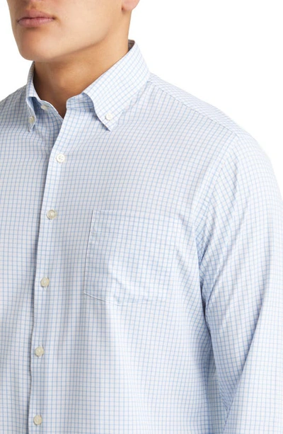 Shop Peter Millar Hanford Performance Twill Button-down Shirt In Cottage Blue