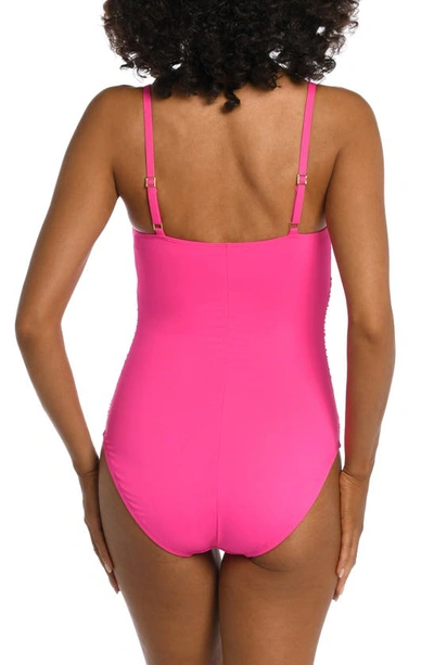 Shop La Blanca Island Goddess One-piece Swimsuit In Pop Pink
