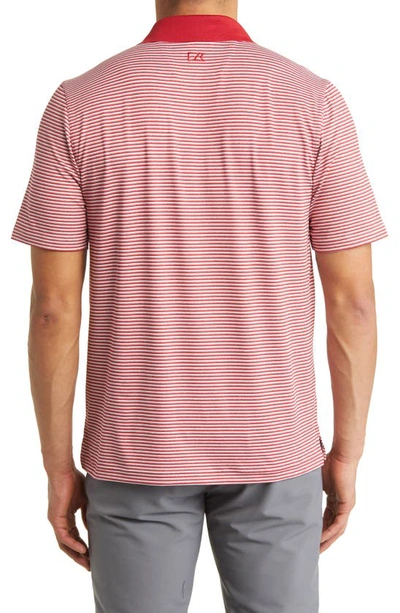 Cutter & Buck Forge Tonal Stripe Stretch Mens Big And Tall Polo Shirt In Red