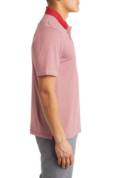 Cutter & Buck Forge Tonal Stripe Stretch Mens Big And Tall Polo Shirt In Red