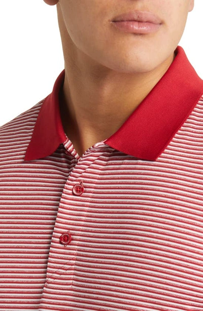Cutter & Buck Forge Tonal Stripe Stretch Mens Big And Tall Polo Shirt In Red