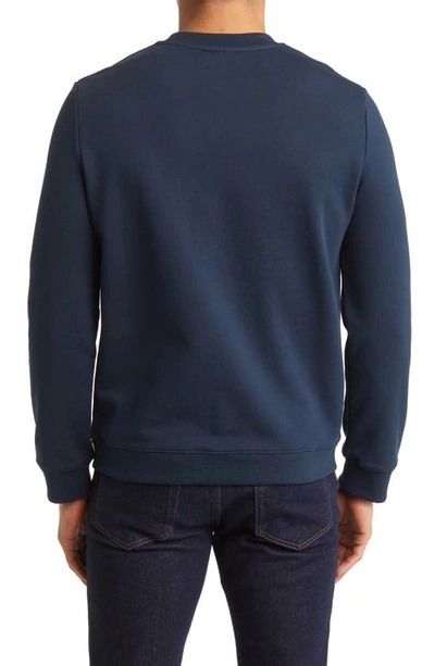 Shop A.p.c. Rufus Organic Cotton Crewneck Sweatshirt In Navy