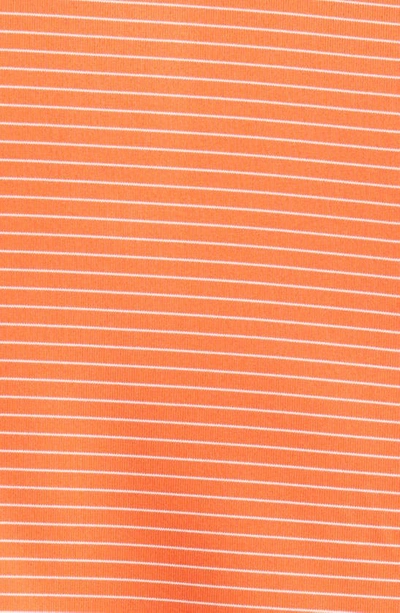 Cutter & Buck Forge Drytec Pencil Stripe Performance Polo In College Orange