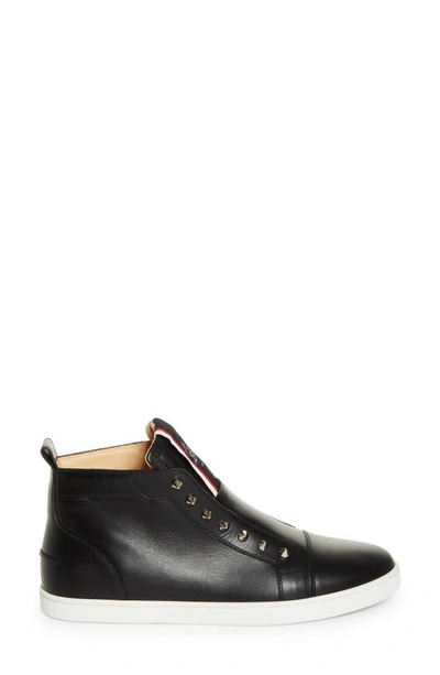 Shop Christian Louboutin F.a.v Fique A Vontade Mid Top Sneaker In Black