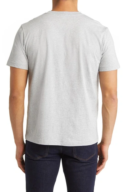 Shop Apc Cotton Graphic Logo Tee In Heather Grey