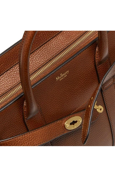 Mulberry Small Zip Bayswater Leather Tote In Oak