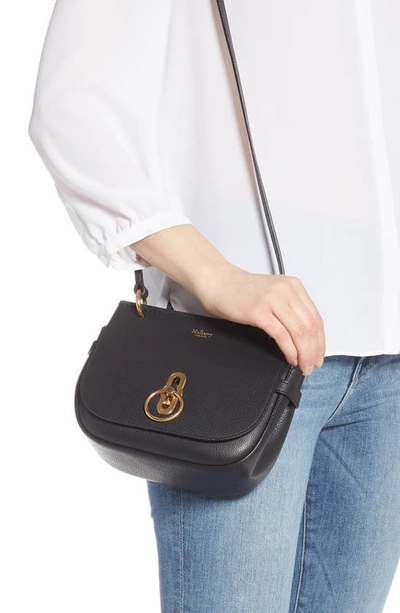 Shop Mulberry Small Amberley Leather Crossbody Bag In Black