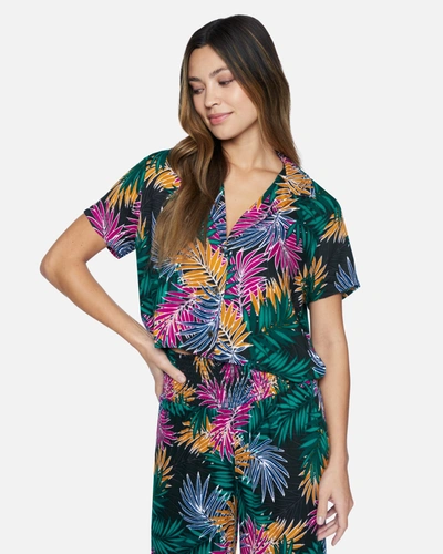Shop Hybrid Apparel Women's Work It Top T-shirt In Palm Dance