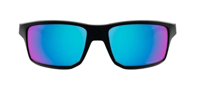 Shop Oakley Gibston Mir Pol 0oo9449-12 Wrap Polarized Sunglasses In Blue