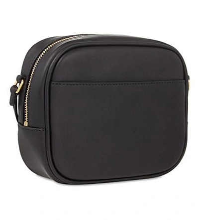 Shop Saint Laurent Blogger Leather Shoulder Bag In Black