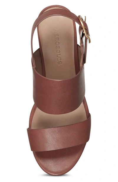 Shop Aerosoles Carimma Platform Sandal In Clay Leather/ Brown/ Brown