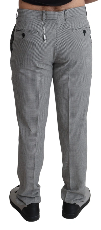 Shop Bencivenga Gray Wool Checkered Dress Men Formal Trouser Men's Pants