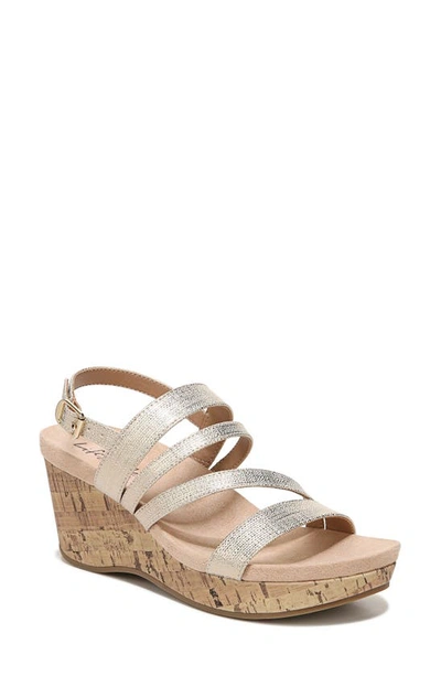 Shop Lifestride Discover Wedge Sandal In Platino