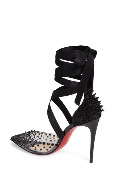 Shop Christian Louboutin Mechante Reine Ankle Wrap Pump In Black