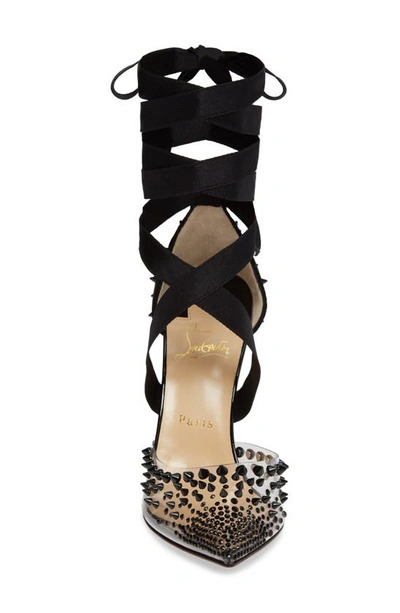 Shop Christian Louboutin Mechante Reine Ankle Wrap Pump In Black