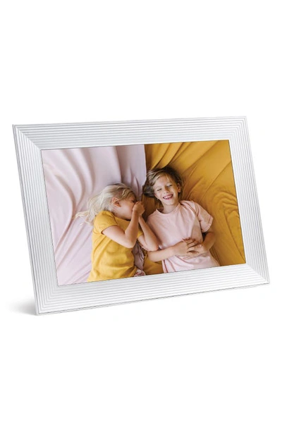 Aura Carver Digital Photo Frame In White Tones