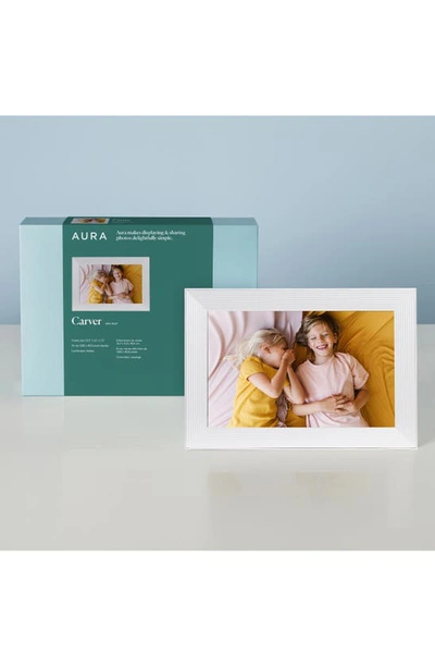 Shop Aura Carver Digital Photo Frame In White Tones