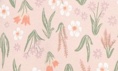 Shop Nordstrom Print Cotton Footie In Pink Lotus Meadow