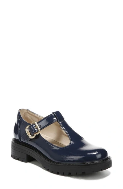 Shop Sam Edelman Kids' Taelor T-strap Shoe In Royal Navy