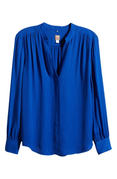Shop Hugo Boss Banora Long Sleeve Pullover Blouse In Surf