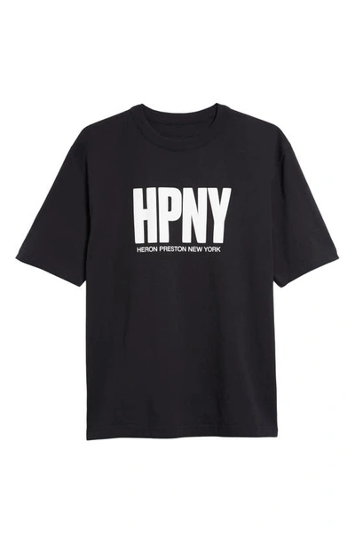 Heron Preston Logo Graphic Tee In Black White