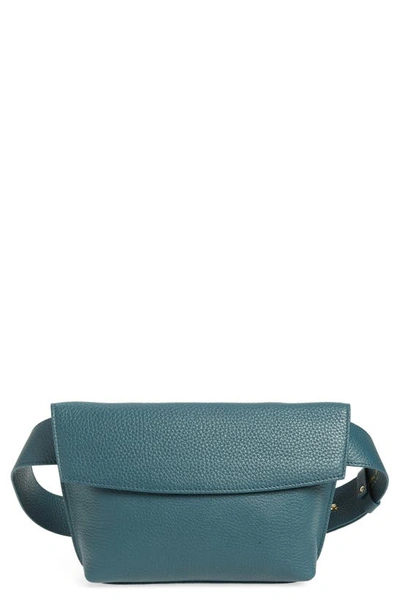 Shop Yvonne Kone Large Yari Leather Belt Bag In Rio Teal