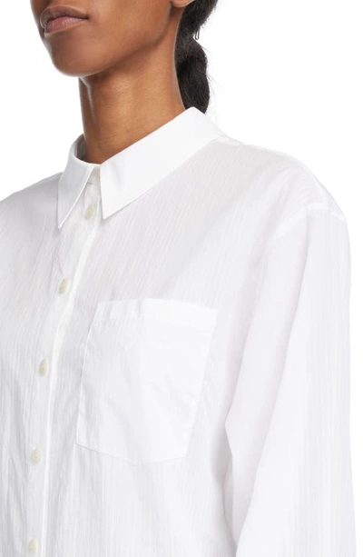 Shop Acne Studios Saffron Fancy Stripe Button-up Shirt In White
