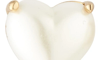 Kate Spade My Love Imitation Pearl Heart Stud Earrings In Pearl